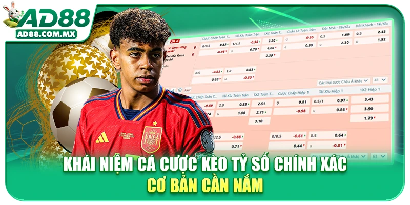 Khái niệm cá cược kèo tỷ số chính xác cơ bản cần nắm